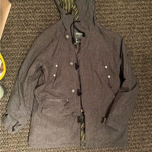 Nike Men's Charcoal Hooded Snowboarding Jacket